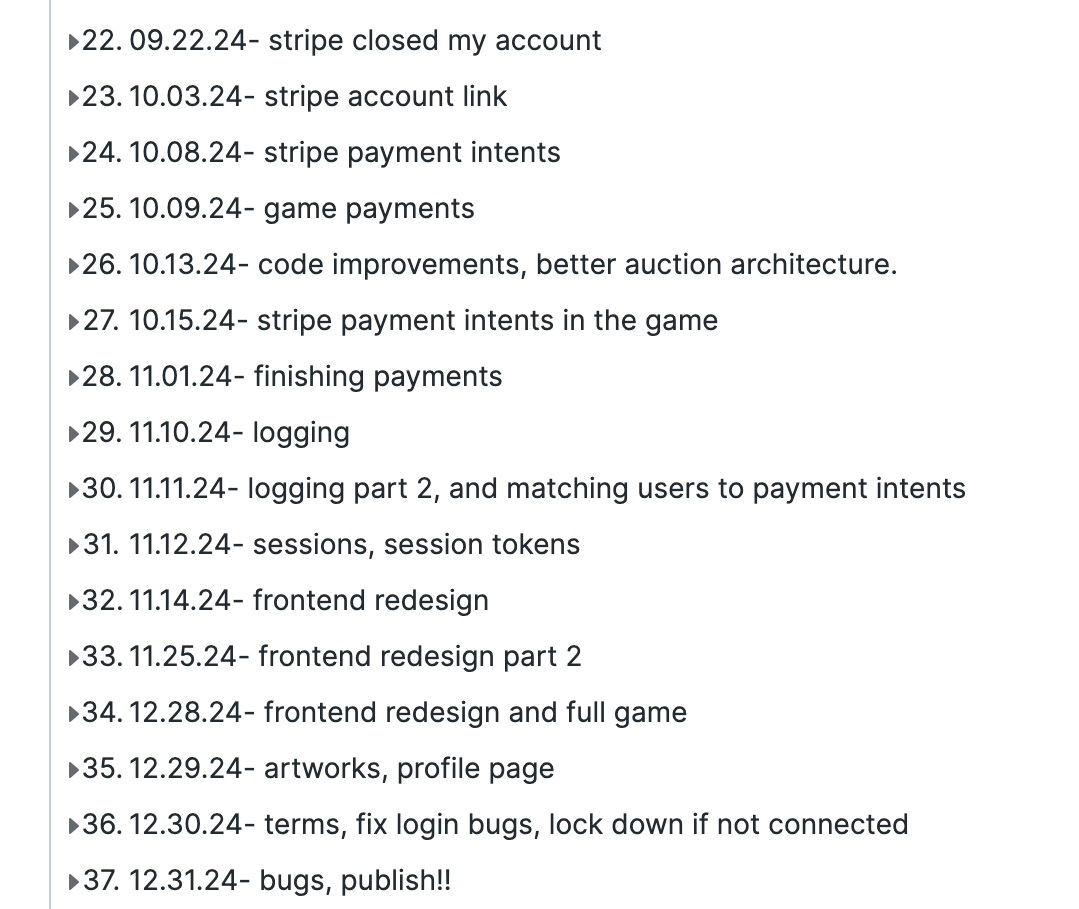 Project timeline part 2
