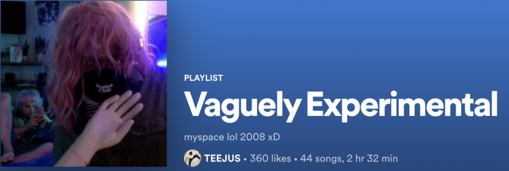 A great playlist from Spotify
